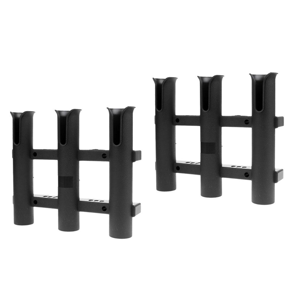 Fishing Rod Rack - Zwart PP hengelhouderrek met verticale steun