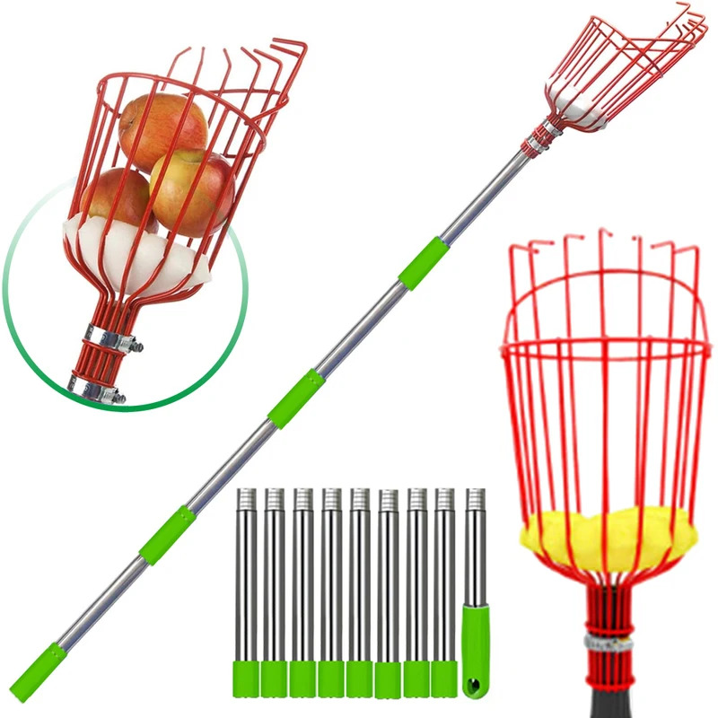 Fishing Rod Telescopic - Tuinboerderij Roestvrijstalen telescopische staaf Fruitplukker voor