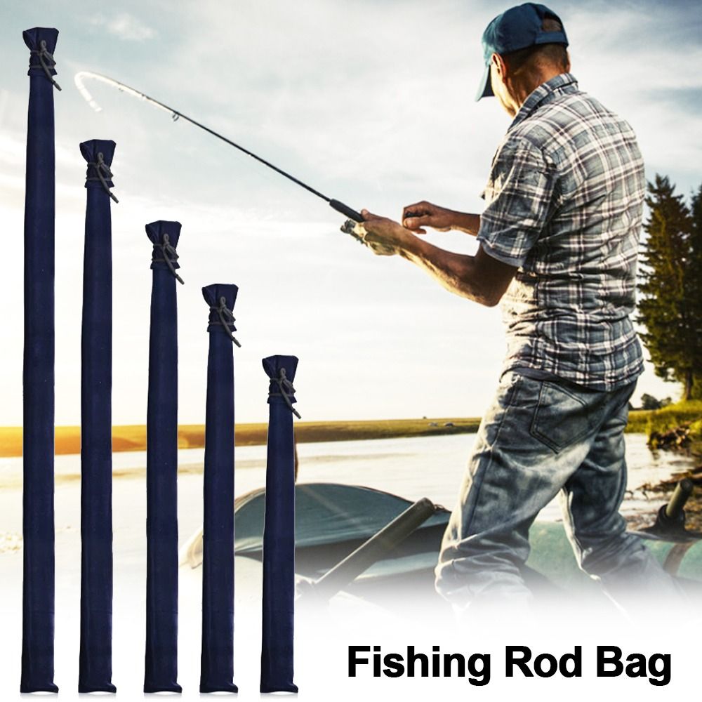 Fishing Rod Case - Multifunctionele dikke fluwelen hengeltas Opvouwbare draagbare