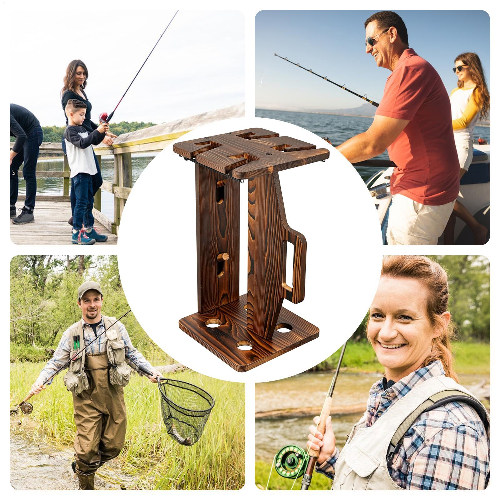 Hengelhouder Houten draagbare  - Fishing Rod Rack recensie en prijs