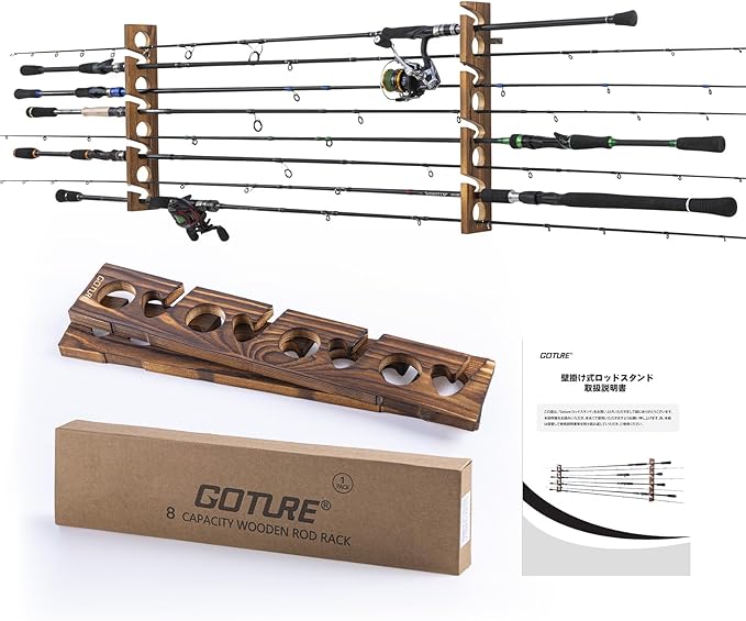 Goture Houten Hengelhouder 8 G - Fishing Rod Rack recensie en prijs