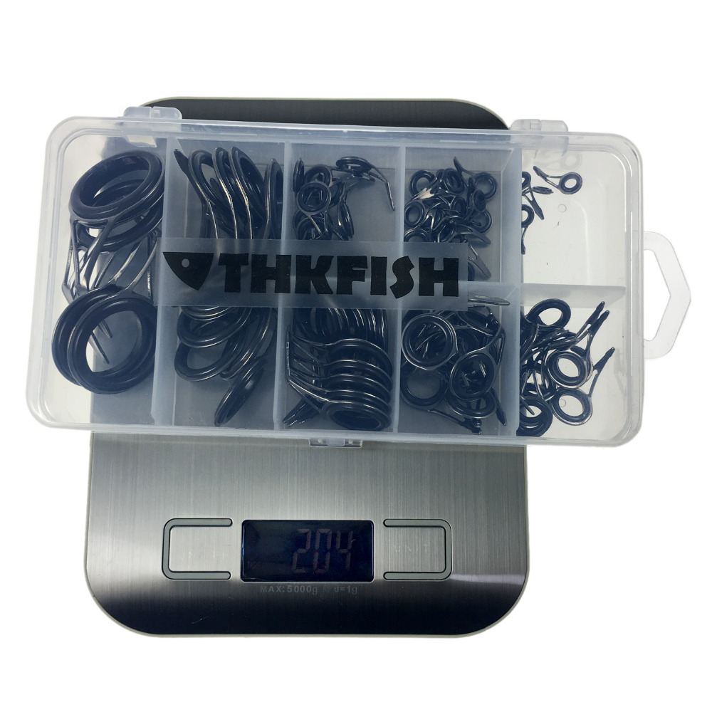 THKFISH 75pcs Hengelgeleiders  - Fishing Rod Guide Replacement recensie en prijs