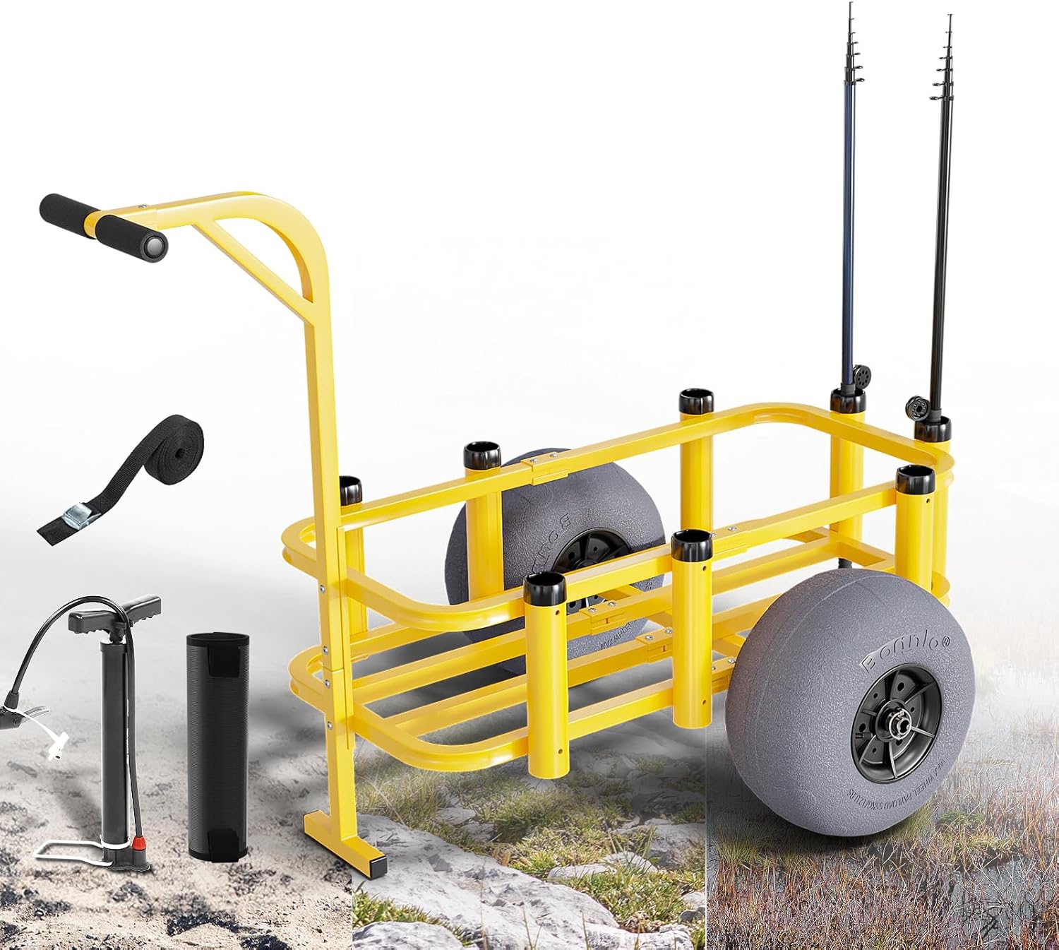 Rolbare viskar, strandkar voor - Fishing Rod Holder recensie en prijs